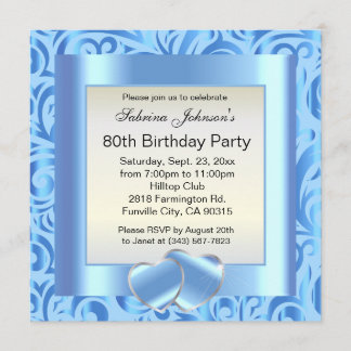 Invitación 80.ª fiesta de cumpleaños |DIY Textos
