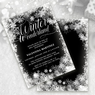 Invitación 80.ª fiesta de cumpleaños Invierno Wonderland Snow