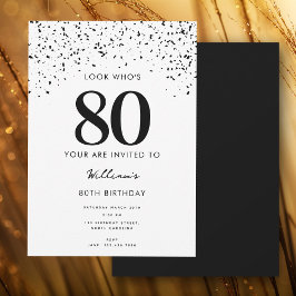 Invitación 80.ª fiesta de cumpleaños ¿Quién es el 80 moderno?