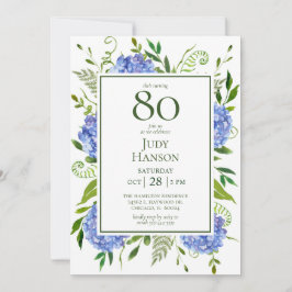 Invitación 80.ª Hidráneas Azules de Cumpleaños