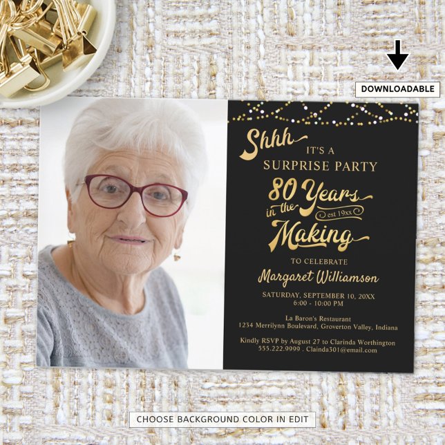 Invitación 80.ª Sorpresa AÑOS DE Cumpleaños EN LA FOTOGRAFÍA (Subido por el creador)