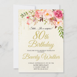 Invitación 80.ª sorpresa Cumpleaños de Mujeres