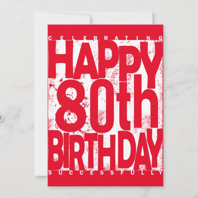 Invitación 80.º cumpleaños (Anverso)