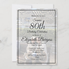 Invitación 80.º festividad Monograma Moda elegante