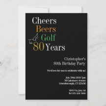 80.º Fiesta de Cervezas de Golf de Cumpleaños
