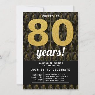 Invitación 80.º Fiesta de oro negro