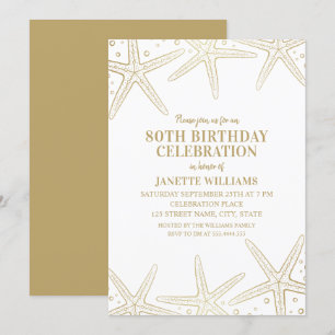 Invitación 80.a fiesta de cumpleaños de las estrellas de mar