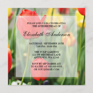 Invitación 80.a fiesta de cumpleaños de los tulipanes