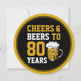 Invitación 80 Alegres y cervezas de cumpleaños a 80 años mode