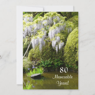 Invitación 80 años memorables/celebración de cumpleaños-natur