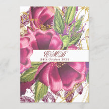 80 cumpleaños elegante floral burgundy elegante