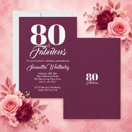 Invitación 80 & Fabuloso Cumpleaños Mora