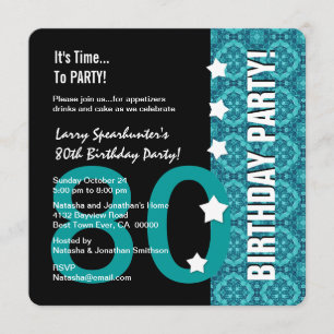 Invitación 80.o Cumpleaños divertido NO sobre la colina Z80D