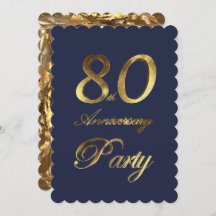 80.o Oro del aniversario del cumpleaños elegante