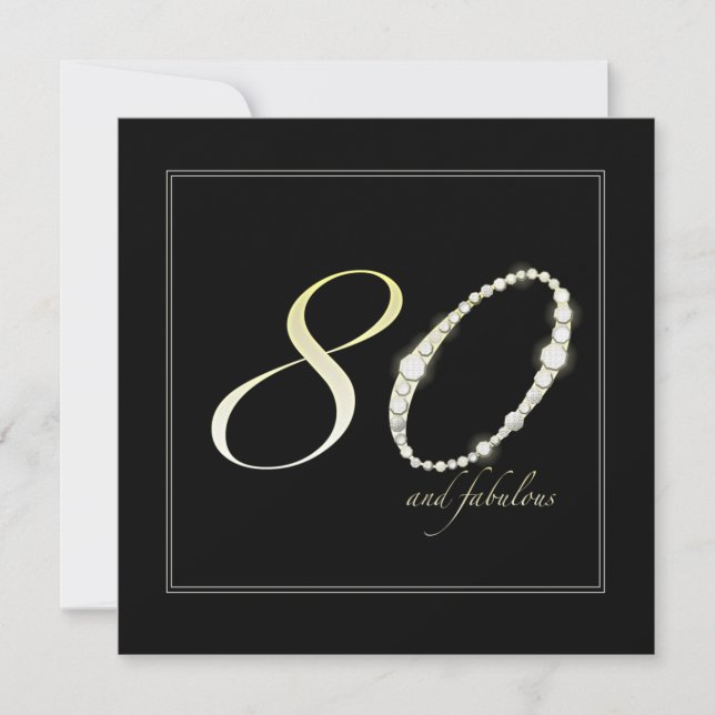 Invitación 80 y fabuloso (Anverso)