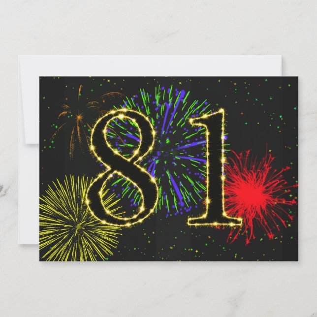 Invitación 81.ª fiesta de cumpleaños (Anverso)