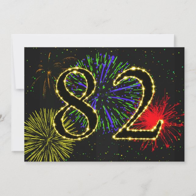 Invitación 82.ª fiesta de cumpleaños invitada (Anverso)