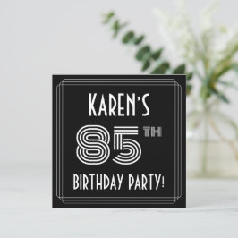 Invitación 85ª fiesta de cumpleaños: Art Deco Style con nombr