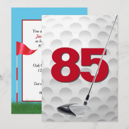 Invitación 85.ª fiesta de cumpleaños Tema del golf