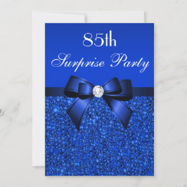 Invitación 85.ª sorpresa Fiesta Royal Blue Sequins y Bow