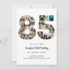 Invitación 85.º Collage de fotos número 85 Personalizado