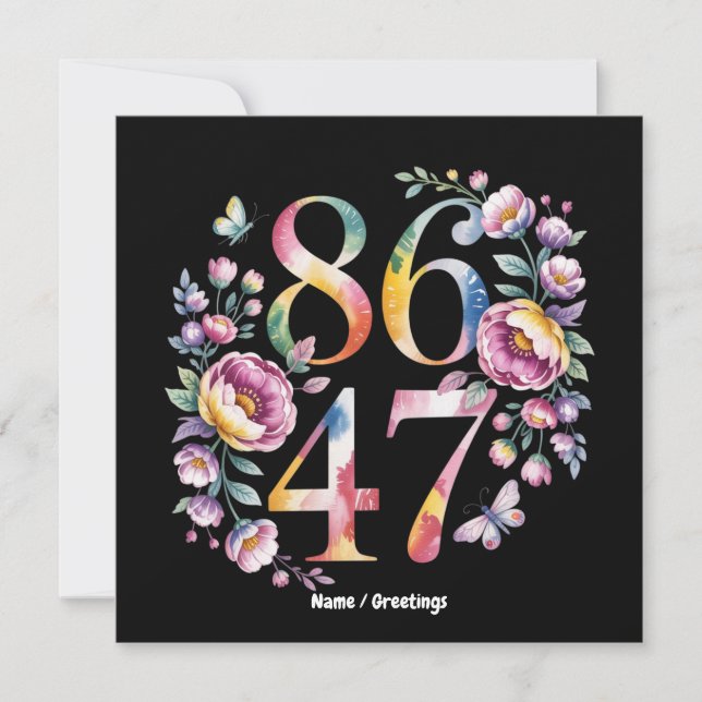 Invitación 8647 Sutil Estilo Floral Boho Protesta Pacífica (Anverso)