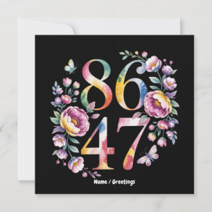 Invitación 8647 Sutil Estilo Floral Boho Protesta Pacífica
