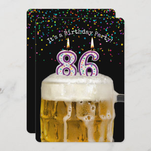 Invitación 86.ª Fiesta de velas de cumpleaños