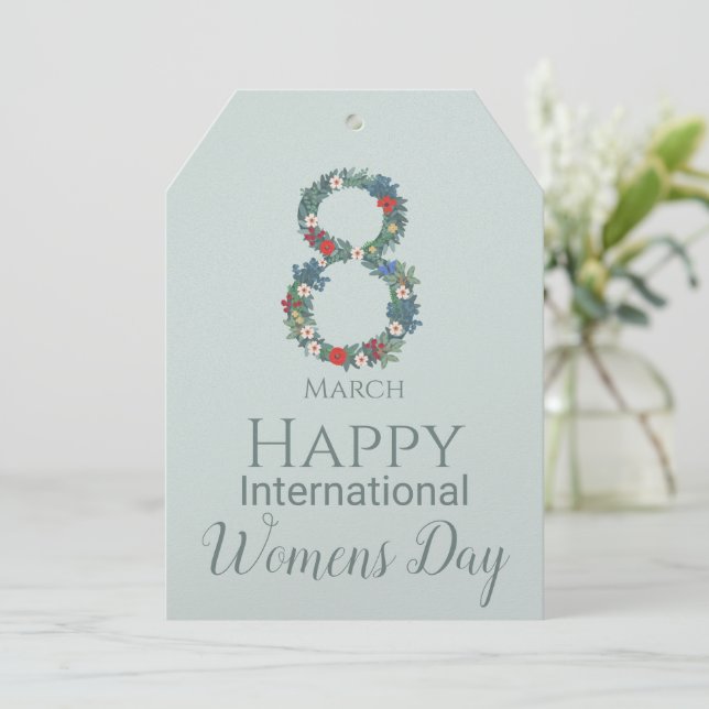 Invitación 8 de marzo Día Internacional de la Mujer     (Anverso de pie)