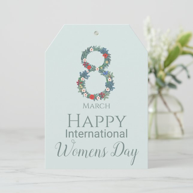 Invitación 8 de marzo Día Internacional de la Mujer     (Anverso de pie)