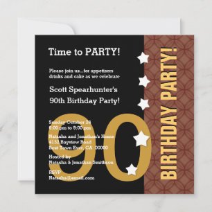 Invitación 90º cumpleaños gracioso NO por la colina Z90C