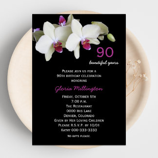 Invitación 90.ª fiesta de cumpleaños