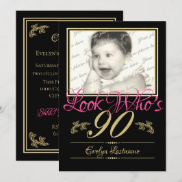 Invitación 90.ª foto de cumpleaños