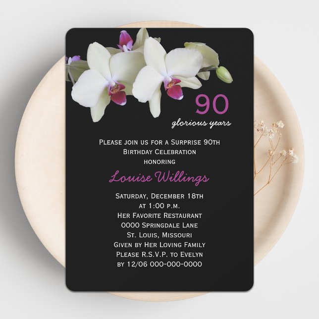 Invitación 90.ª sorpresa Fiesta de Cumpleaños Flor Amarilla (Subido por el creador)