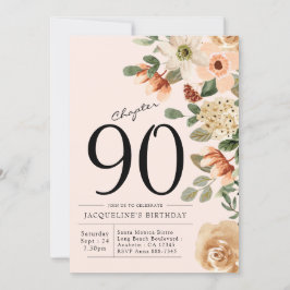 Invitación 90.ª Vintage Floral