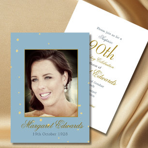 Invitación 90.º cumpleaños de flores silvestres elegantes