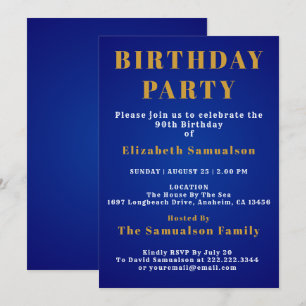 Invitación 90.º Cumpleaños Fijación de Estándares Cumpleaños 
