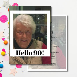 Invitación 90.º fotograma fotográfico de cumpleaños Moda mode