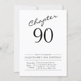 Invitación 90.º guión de cumpleaños 90 Fiesta