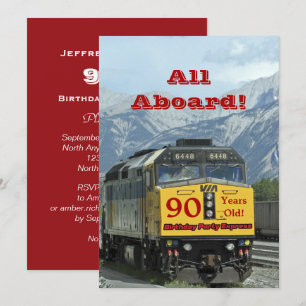 Invitación 90.º Nacimiento del motor de tren ferroviario