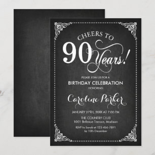 Invitación 90 Aniversario - Blanco de la pizarra