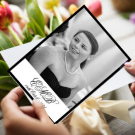 Invitación 90 Aniversario de la Elegante Foto Monograma