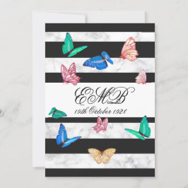 Invitación 90 Aniversario de la Mariposa Blanca Negra cumplea