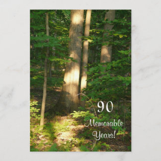 Invitación 90 años memorables/celebración de cumpleaños-hombr