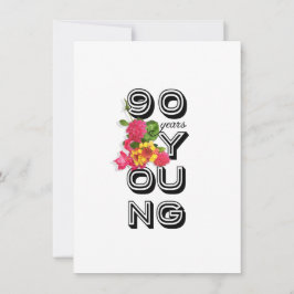 Invitación 90° cumpleaños - 90 años de juventud