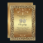 Invitación 90, fiesta de cumpleaños 90, oro real chita más<br><div class="desc">Invitación al 90º cumpleaños,  números diamantes,  Royal Cheetah Gold plus,  texto totalmente editable,  negro posterior 

Invitación aniversario,  letras âge diamants,  guépard,  texte entièrement modificable - 

Quitar o cambiar información no deseada. 
Pruebe con otra forma.
¿Has mirado nuestros otros productos,  pide una personalización?
Gracias por sus amables comentarios.</div>