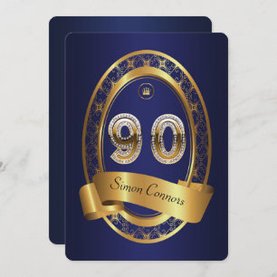 Invitación 90.o, hombre de la mujer de la fiesta de