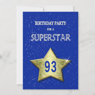 Invitación 93° cumpleaños para una superestrella