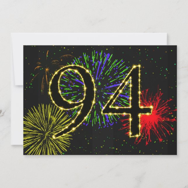 Invitación 94.ª fiesta de cumpleaños invitada (Anverso)