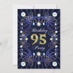 Invitación 95ª fiesta de cumpleaños con masas de joyas